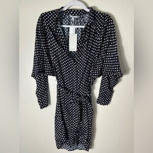 Joie caviar dolman sleeve hidden button down and belt Dress size XS